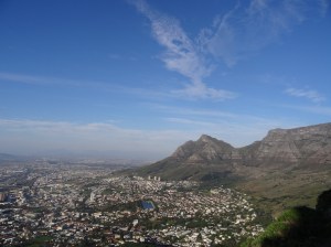 View of inland Cape Town