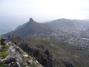 View of Lions Head from Table Mountain